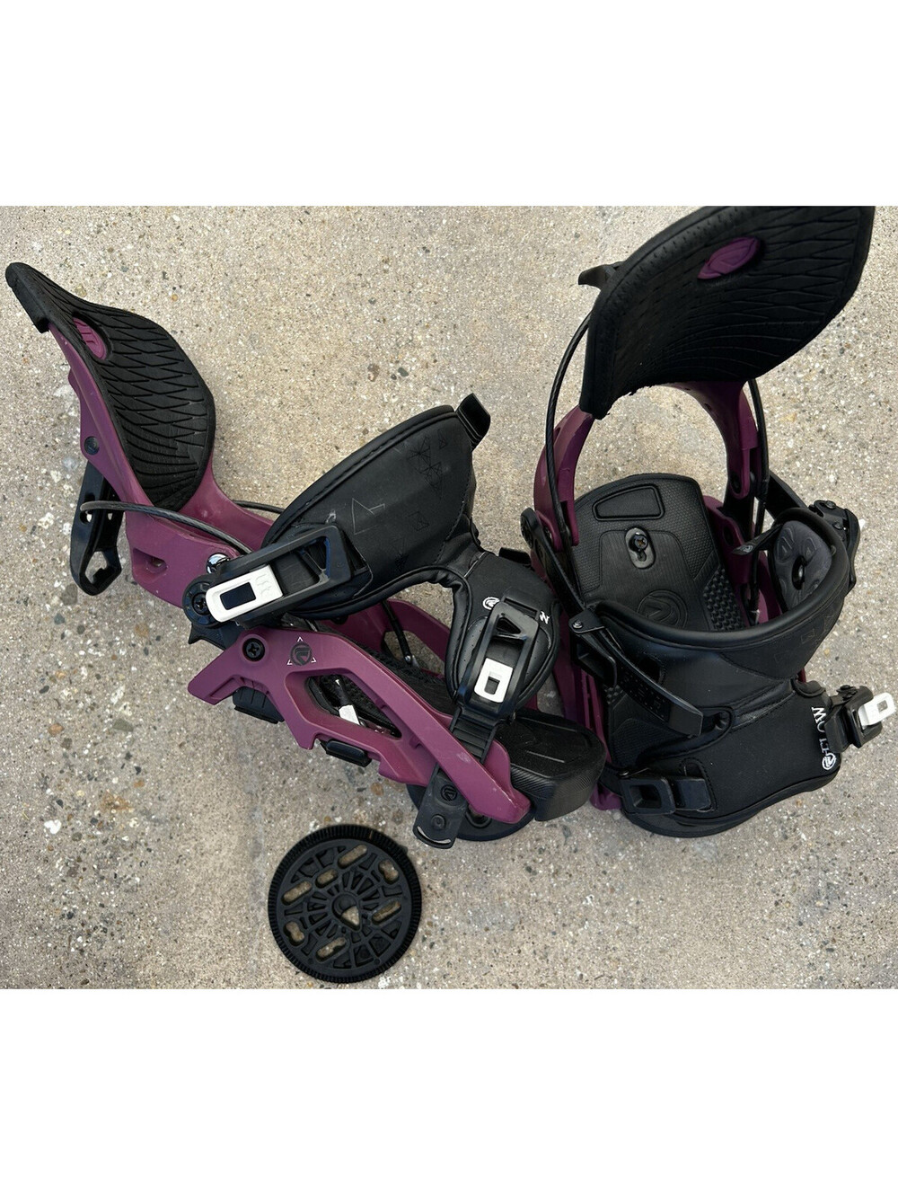 Excellent Flow Omni Hybrid Women's Snowboard Bindings Purple Black Size Medium